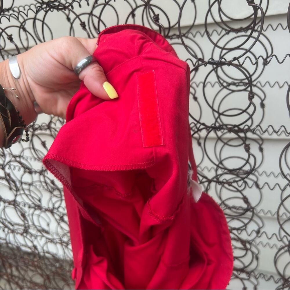 Vintage 90s Wrangler Red cape beaded sweetheart neckline western shirt M/L? - Picture 7 of 9